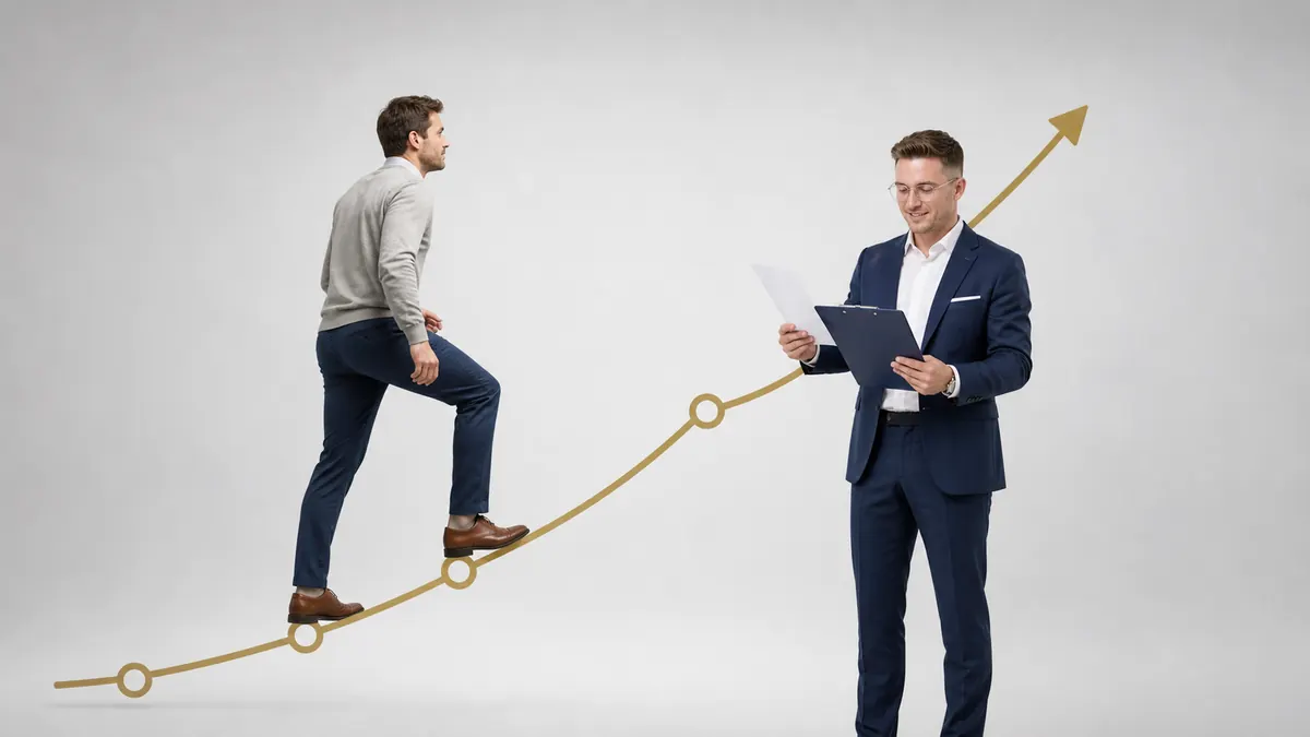 Steigende Beiträge als Bild mit Mandant und Edgard im Vergleich